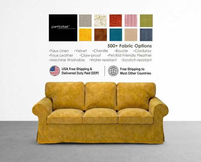 Ektorp 3 Seat Sofa Cover, Custom Slipcover, Replacement Slipcover - image 1