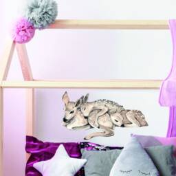Sticker Cute Mom & Baby Deers Room For Wall, Decoration, Wall Sticker, Girls Room, Newborn Nursery Decals - thumbnail 4