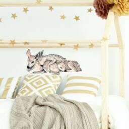 Sticker Cute Mom & Baby Deers Room For Wall, Decoration, Wall Sticker, Girls Room, Newborn Nursery Decals - thumbnail 1