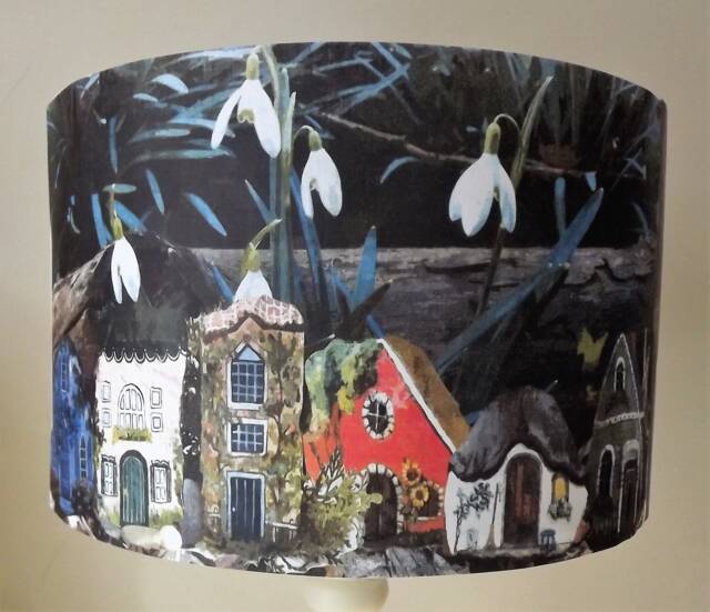 Fairy House Lampshade, Shabby Chic , Shaker Style, Rustic House, Free Gift - image 1