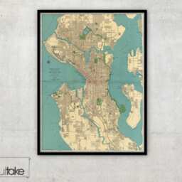 Old Map - Rand Mcnally Wall Decor Seattle - 1924, 105 - thumbnail 3