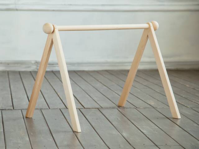 Wooden Baby Gym, Scandi Baby Gym With Globes, Frame, Play Activity Mat Toddler - image 1