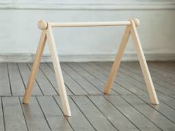 Wooden Baby Gym, Scandi Baby Gym With Globes, Frame, Play Activity Mat Toddler