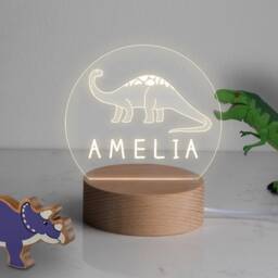 Personalised Dinosaur Stegosaurus Lamp/Night Light For Children Gifts Girls Or Boys - thumbnail 3