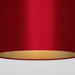 Chilli Red Satin Silk Gold Lining Lampshade - thumbnail 2