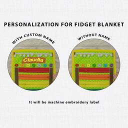 Zipper Fidget Blanket Sensory Button Toy - thumbnail 3