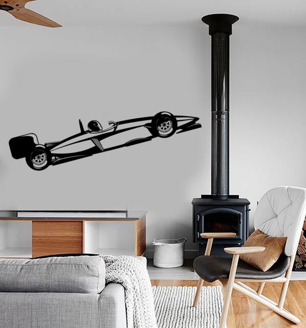 Wall Vinyl Decal Formula 1 Karting Racing Car Speed Kart Amazing Decor 1328Dz - image 1