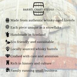 Authentic Whisky Barrel Pendant Light - Rustic Talisker Chandelier Fixture For Kitchen, Farmhouse Decor - thumbnail 4