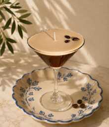 Espresso Martini Candle Realistic Coffee Scent, Glass/Cocktail Candles Fun Gift Ideas Bachelorette Party Favours