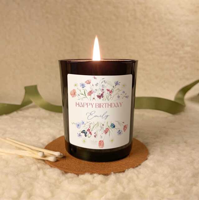 Personalised Birthday Candle Gift Set, Custom Name Present, Present For Friend Colleague Sister Auntie Mum - image 1