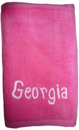 Custom Embroidered Terry Velour Bath Sheet Towel - Great Size For Child Many Color Choices