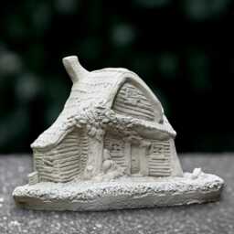 Garden Fairy House Sculpture Outdoor Statue Concrete Home Decoration Stone Ornament Front Door Figurine House Lover Gift - thumbnail 1