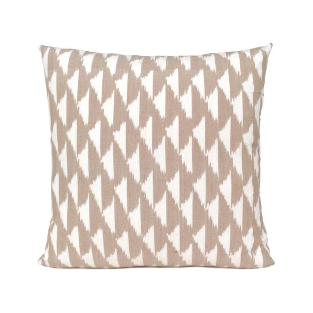 Kufri Tribal in Dune Designer Pillow Cover, Life Textiles Cushion Covers, Trendy Farmhouse Pillow, Modern Boho Boutique Pillowcase - image 1