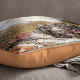 Nymr Beck Hole Train 40cm Soft Knit Scatter Cushion Sofa Bedroom Office - thumbnail 2