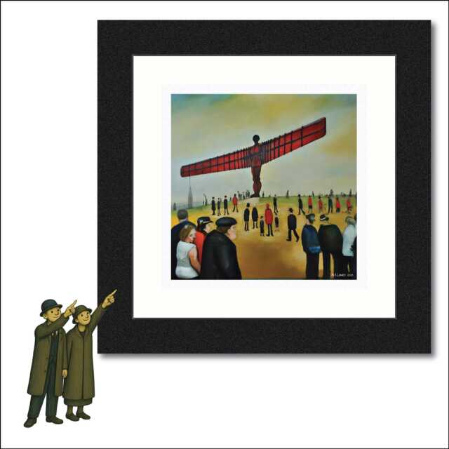Angel Of The North Gicl??e Art Print Square. Image in The Style Ls Lowry. Available Framed Or Unframed - image 1