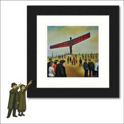 Angel Of The North Gicl??e Art Print Square. Image in The Style Ls Lowry. Available Framed Or Unframed - thumbnail 1