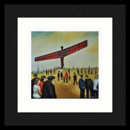 Angel Of The North Gicl??e Art Print Square. Image in The Style Ls Lowry. Available Framed Or Unframed - thumbnail 2