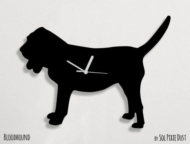 Bloodhound Dog - Wall Clock Silhouette - image 1