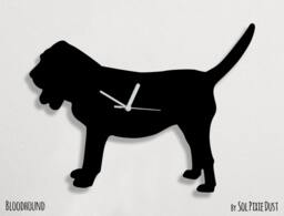 Bloodhound Dog - Wall Clock Silhouette - thumbnail 1