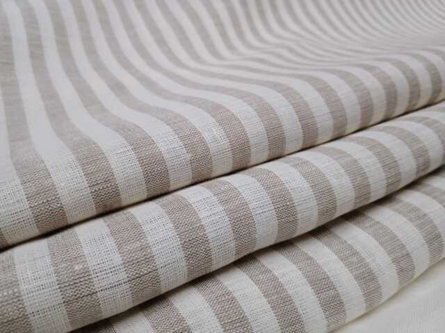 Linen/Natural Stripe Roman Blind Fabric Sample - image 1