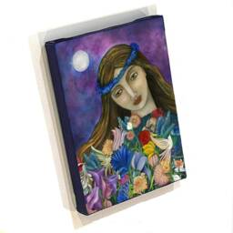 Greek Goddess Demeter Art On Canvas, Encourager & Of Harvest , Altar Art, Sacred Feminine, Divine Red Thread - thumbnail 2