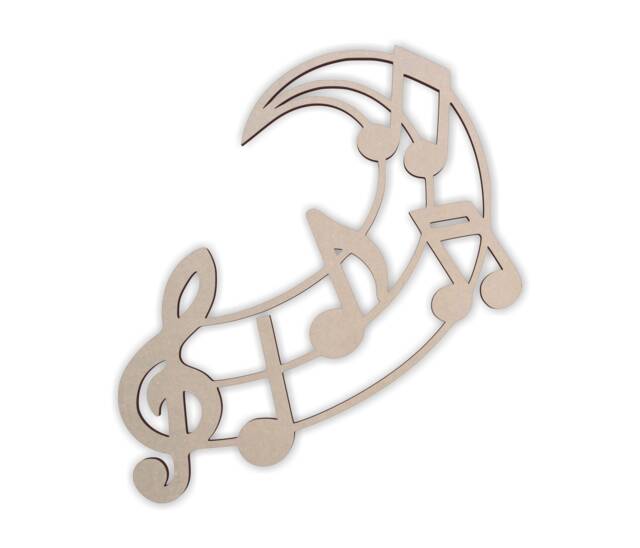 Unfinished Wooden Music Note Wall Decor - Diy Craft Shape - image 1