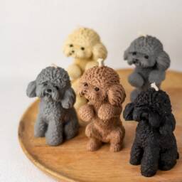 Poodle Candle, Dog Puppy Gift For Lover, Pet Dogs, Animal Owner - thumbnail 3