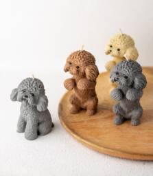 Poodle Candle, Dog Puppy Gift For Lover, Pet Dogs, Animal Owner - thumbnail 1