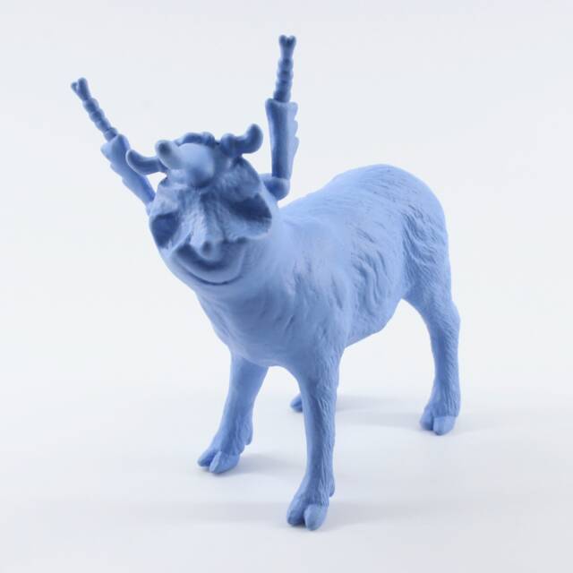Matt Blue Goat Insect Hybrid Sculpture - image 1