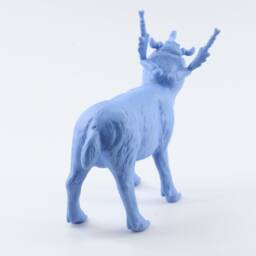 Matt Blue Goat Insect Hybrid Sculpture - thumbnail 3