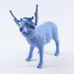 Matt Blue Goat Insect Hybrid Sculpture
