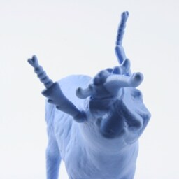 Matt Blue Goat Insect Hybrid Sculpture - thumbnail 4