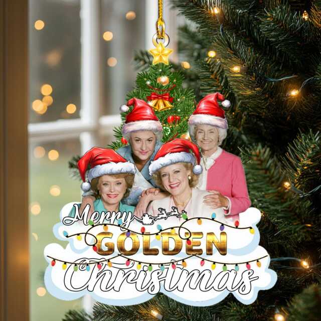 The Golden Girls V2 Merry Christmas Ornament, Tree Hanging Decor, Flat 2D Ornament Acrylic/ Wooden, Gift For Fan - image 1