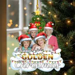 The Golden Girls V2 Merry Christmas Ornament, Tree Hanging Decor, Flat 2D Ornament Acrylic/ Wooden, Gift For Fan - thumbnail 1