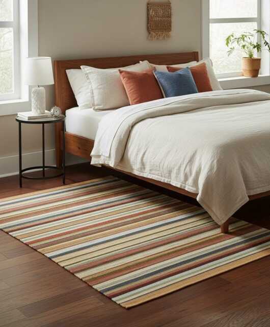 Handwoven Kilim Rug Geometric Flatweave, Custom Modern Decor - image 1