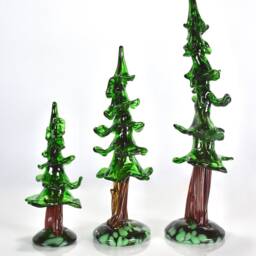 Hand Sculpted Glass Redwood Tree Coastal Forest Sculpture - thumbnail 3