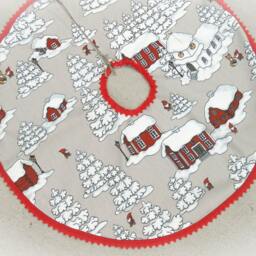 Christmas Tree Skirt Winter Fabric Xmas Home Decors Holiday Decor Swedish Ornament - thumbnail 3