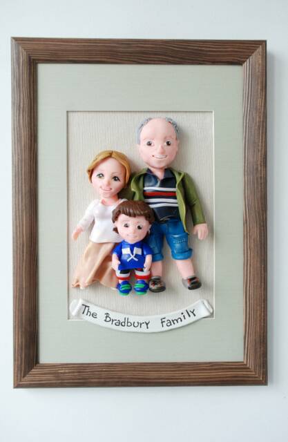 15Th Anniversary Gift Custom Family Sculpture - image 1