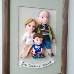15Th Anniversary Gift Custom Family Sculpture - thumbnail 4