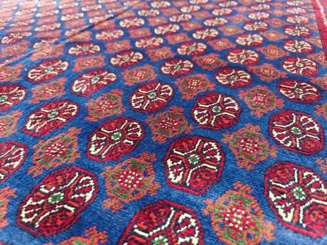Handmade Mawrai Gul Afghan Rug Vintage Geometric Wool Rug - 6.11x4.10 Ft - image 1
