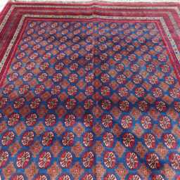 Handmade Mawrai Gul Afghan Rug Vintage Geometric Wool Rug - 6.11x4.10 Ft - thumbnail 4
