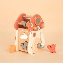 Custom Wooden Mushroom Activity Cube Montessori Baby Toy - thumbnail 4