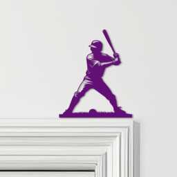 Door Topper Baseball Player Stance Various Colours Top Of Decorative Sign - Novelty Wall Decor, Frame Art, Art - thumbnail 4