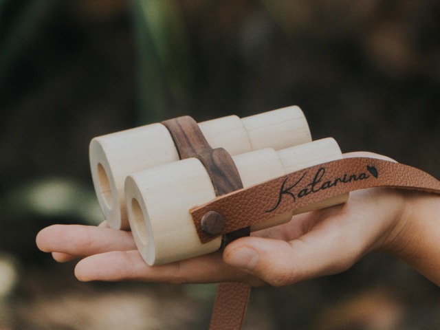 Personalized Wooden Binoculars, Handmade Binoculars Toy, Baby Gift, Toy For Kid, Birthday Waldorf Toys, Montessori Toys - image 1