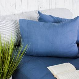 Linen Pillowcase With Decorative Seam Side Envelope Closure - Pillowcases Bedding Cover Pillow Shams - thumbnail 3