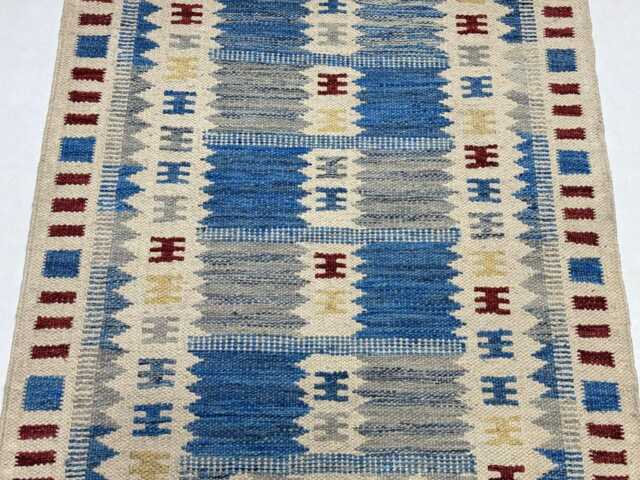 Handmade Swedish Kilim Rug Custom Scandinavian Wool Rug - image 1