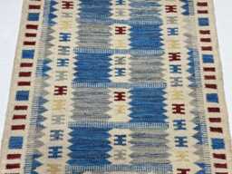 Handmade Swedish Kilim Rug Custom Scandinavian Wool Rug - thumbnail 1