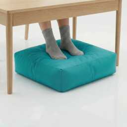 Turquoise Bean Bag Floor Cushion Square Outdoor Seat Pillow - 60cm - thumbnail 2