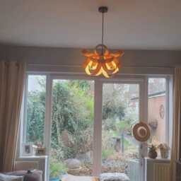 Handmade Wooden Ceiling Light, Pendant Lampshade, Light Shade, Personalised Lights, Lamp - thumbnail 2