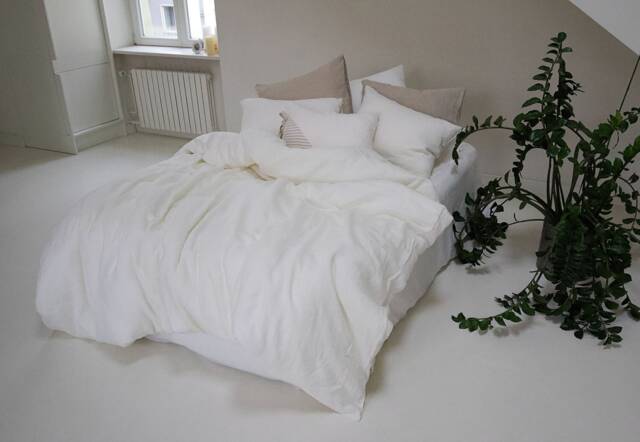stonewashed Linen Duvet Cover Softened Organic Bedding - image 1